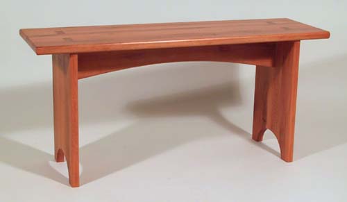 Primitive Bench in Wormy Sycamore