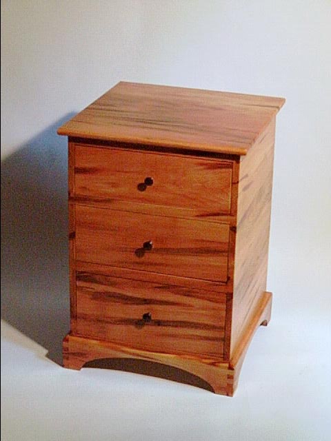 Wormy Sycamore Nightstand