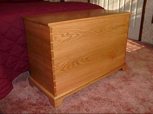 Red Oak Blanket Box