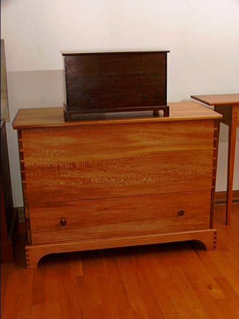Miniature Walnut Blanket Chest