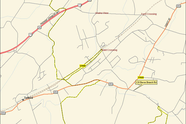 Garland Sawmill Map