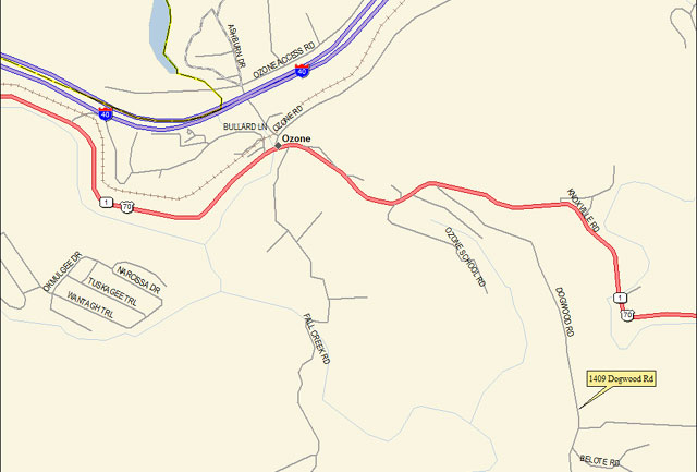 Jerry Hayes Sawmill Map